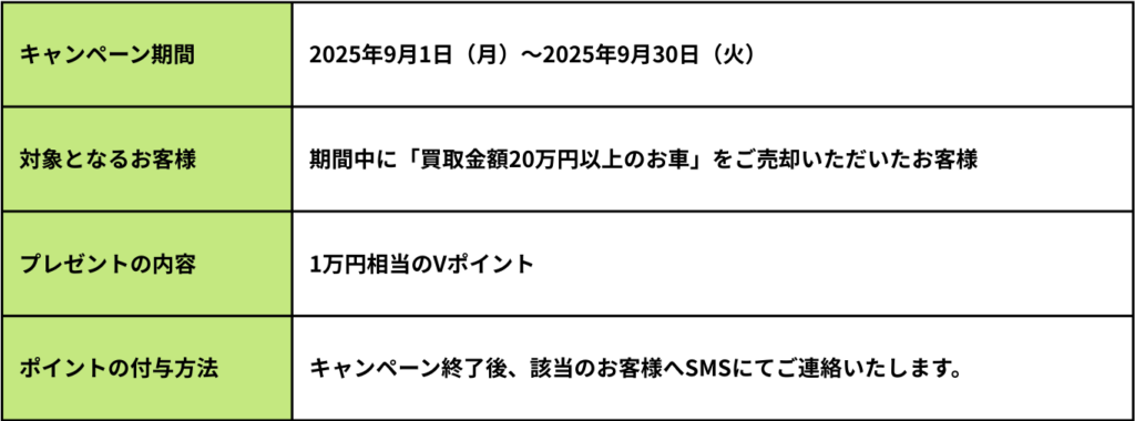 202591 ▷▷ 2025930 | 車買取のソコカラ