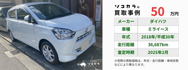 ミライース　買取事例