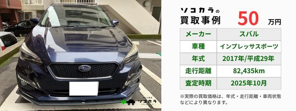 インプレッサ買取事例 | 車買取のソコカラ インプレッサ 買取事例