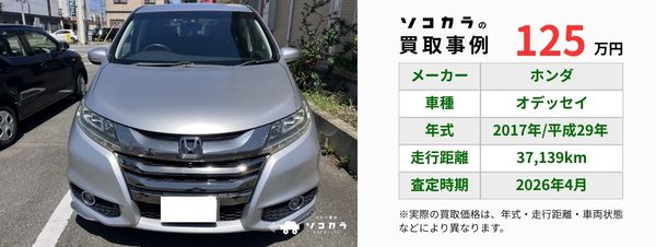 オデッセイ　買取相場